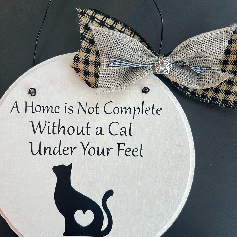 🔥3/$25 Cat Lover's Decorative Wall Sign - Picture 2 of 3